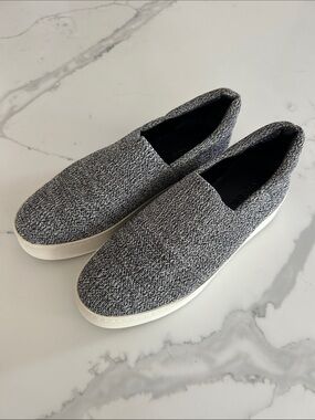 Vince Gray Platform Knit Slip-On Sneakers